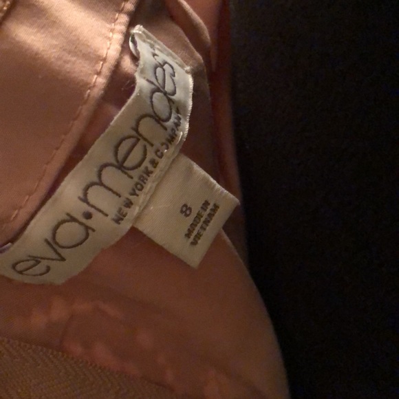 NY&Co EVA MENDES GOLNESA LACE BODICE Pink Wide Leg Strapless Jumpsuit 8 - Picture 4 of 6